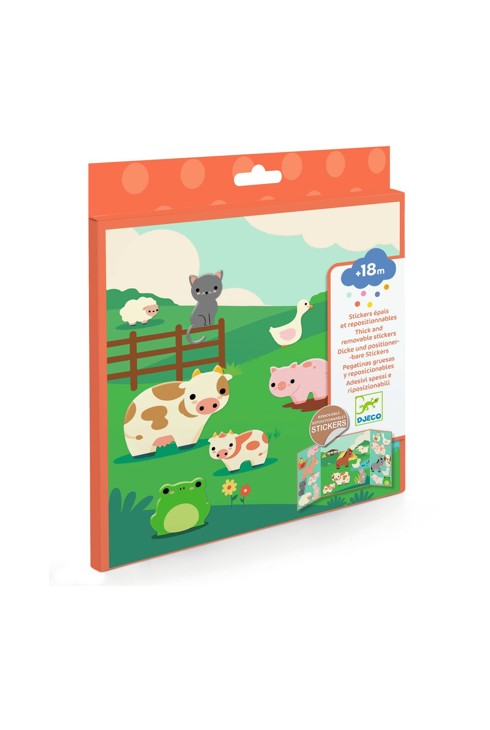 Stickers épais et repositionnables Les animaux de la ferme, Djeco 1