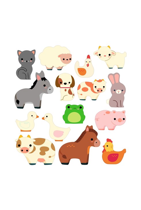 Stickers épais et repositionnables Les animaux de la ferme, Djeco 2