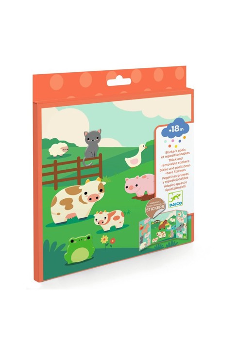Stickers épais et repositionnables Les animaux de la ferme, Djeco 1