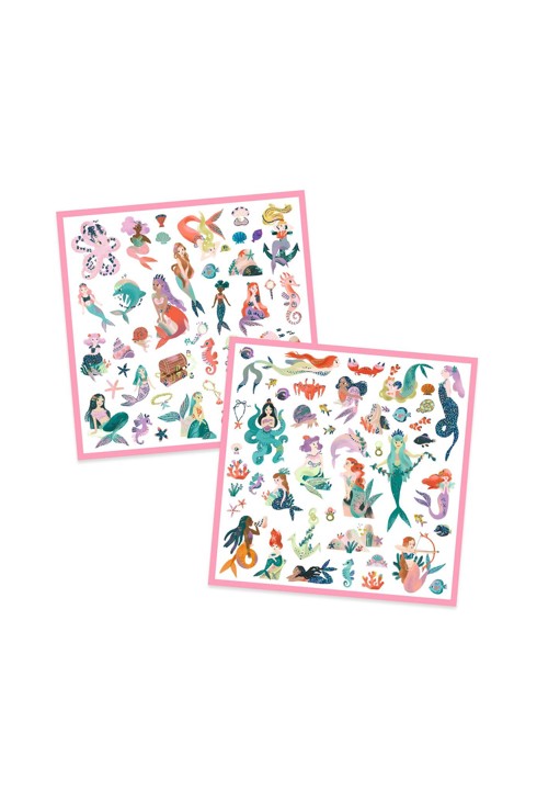 160 stickers métallisés Les sirènes, Djeco 2