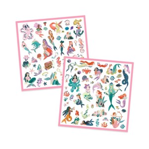 160 stickers métallisés Les sirènes, Djeco