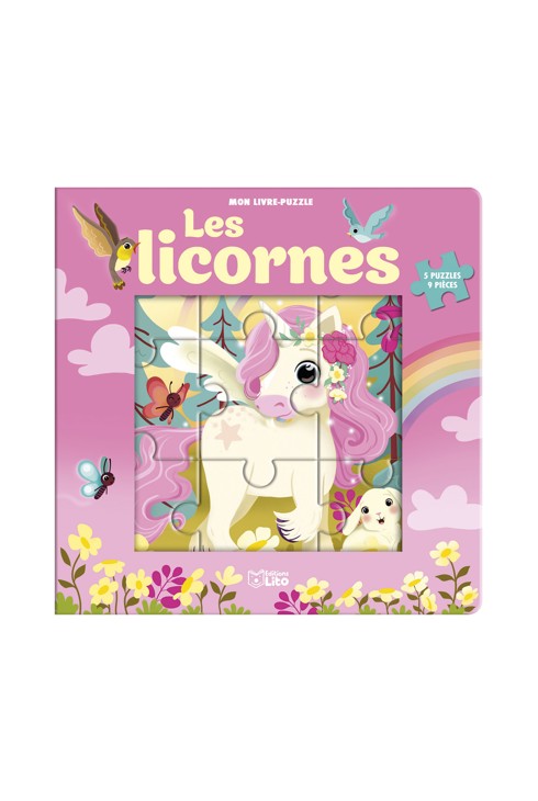 Livre Puzzle 9P Les licornes 1
