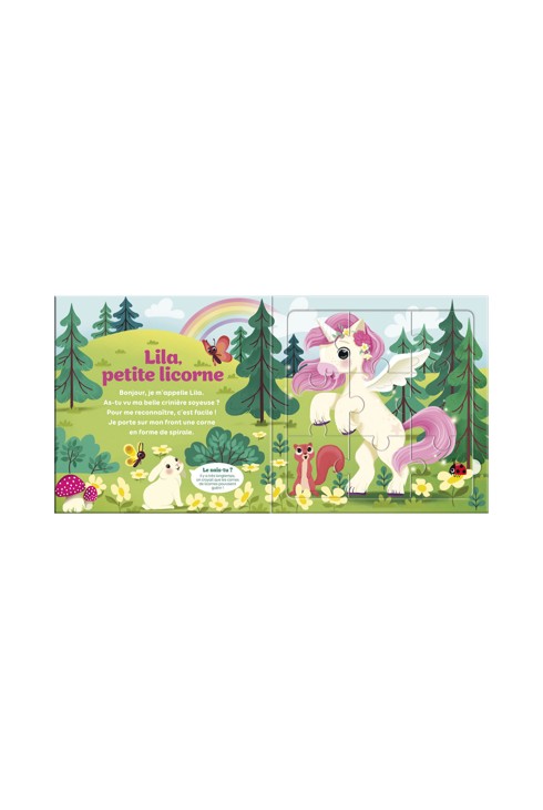 Livre Puzzle 9P Les licornes 2