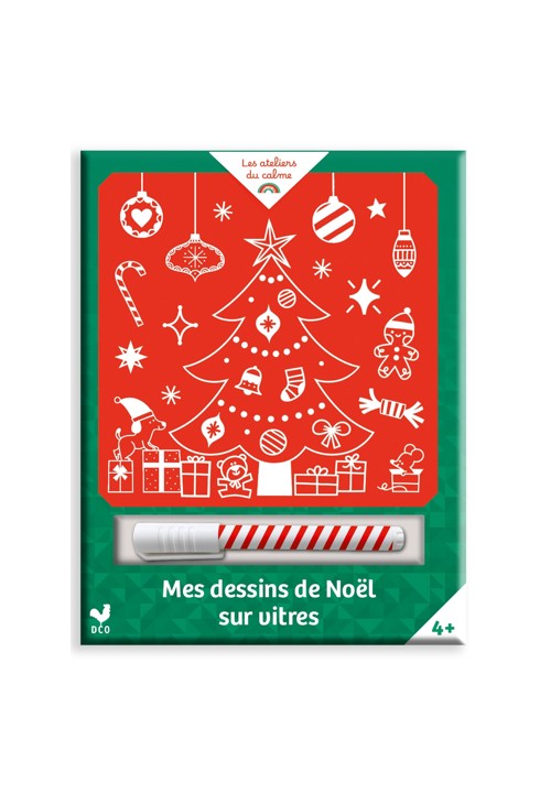 Pochette Mes dessins de Noël sur vitres, avec feutre craie 1