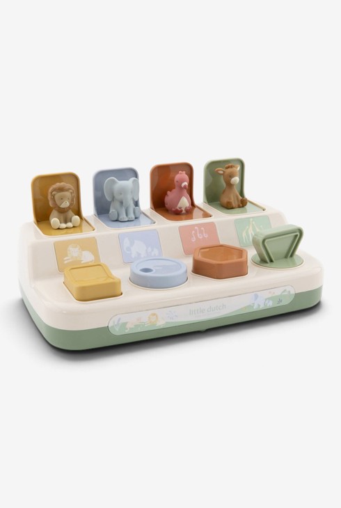 Jeu cache cache Pop up animaux safari vert 1