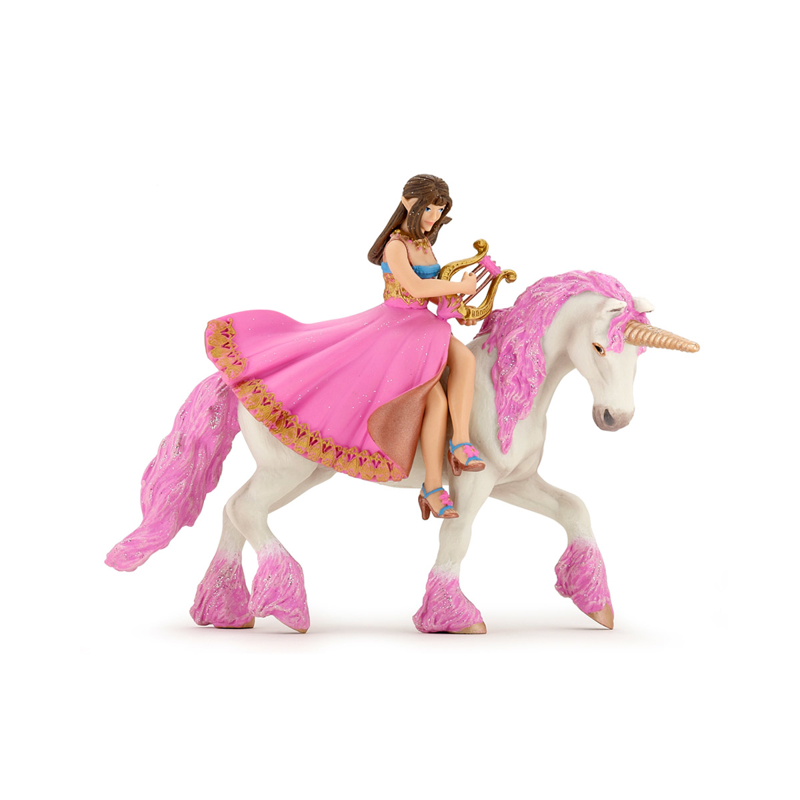 Papo - Figurine Princesse à la lyre sur son cheval rose