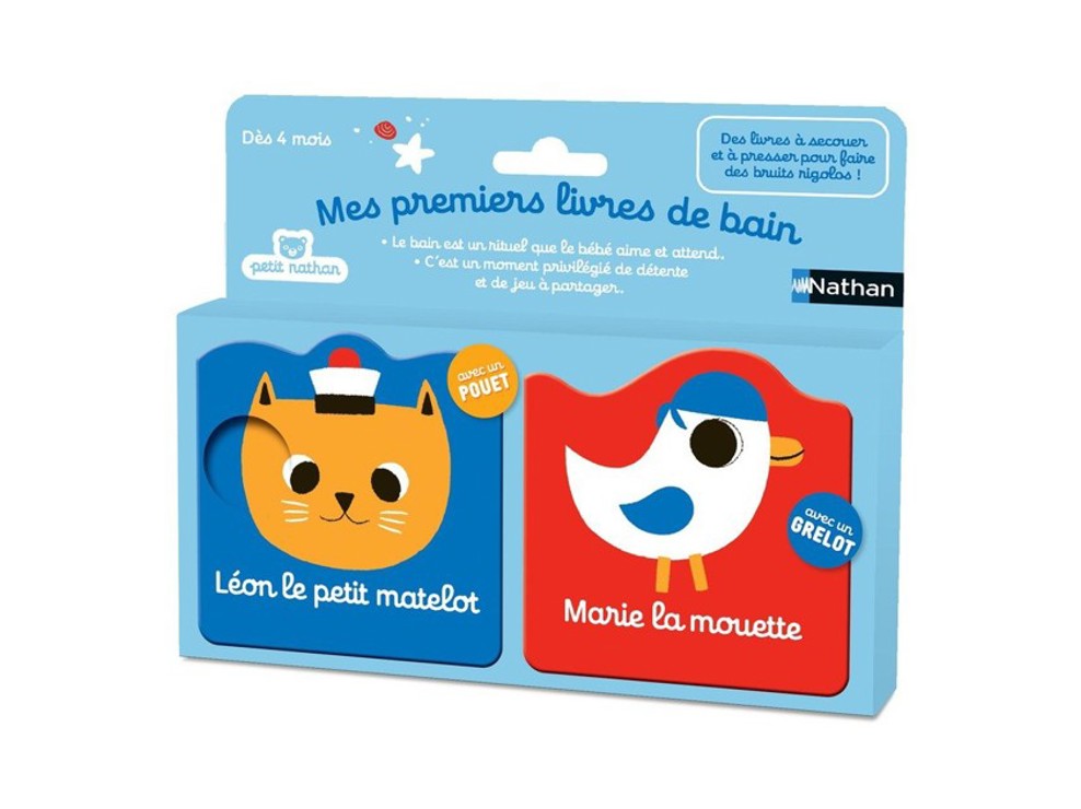 Mes premiers livres de bain Léon le petit matelot et Marie la mouette - Nathan Jeunesse 1