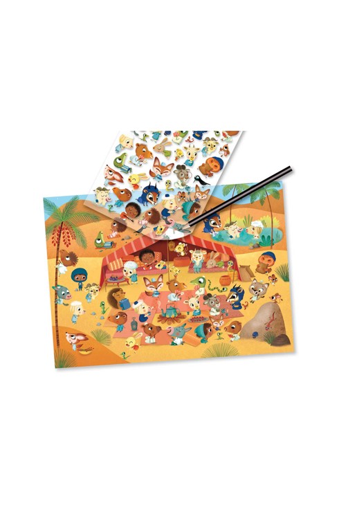 Décalcomanies Savane, désert et pôle nord, c'est la fête ! Djeco 2