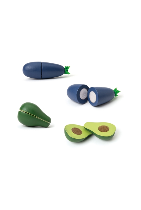 Set de 6 légumes en bois à découper Oxybul