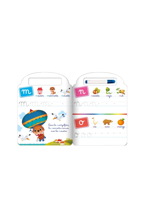 Livre effaçable J'écris lettres minuscules - Lito
