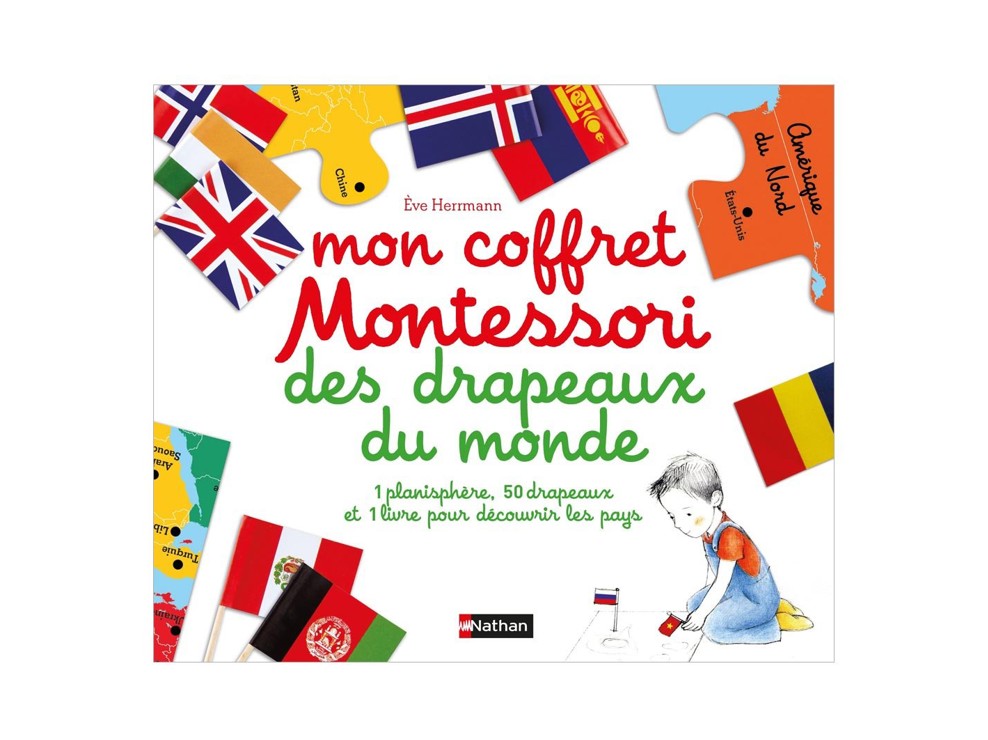 Mon coffret Montessori des drapeaux du monde - Nathan Jeunesse 1