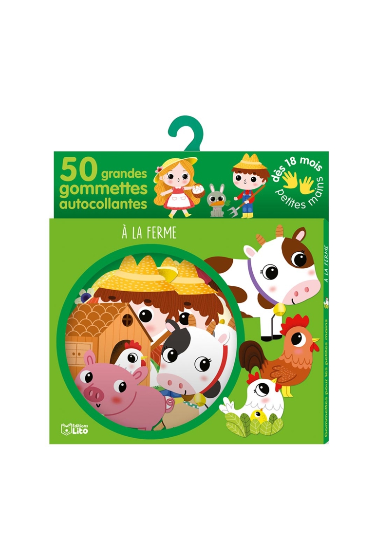 50 grandes gommettes A la ferme Petites mains - Lito 1