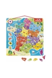 Puzzle  carte de France magnétique, Janod 1