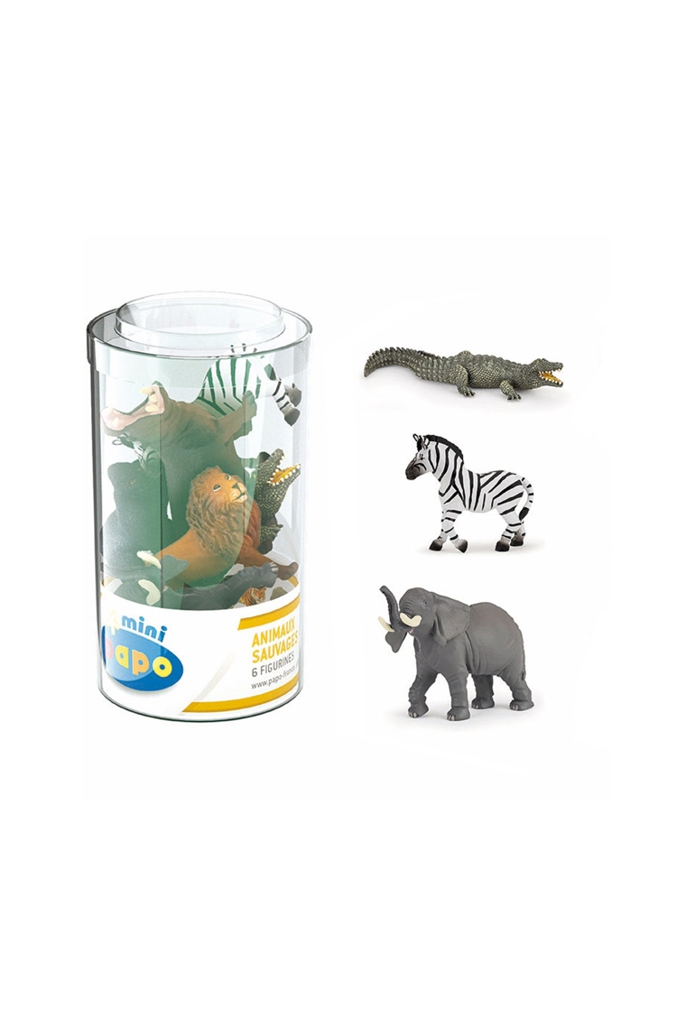 Coffret figurines Mini Tub's animaux sauvages Papo 1