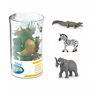 Coffret figurines Mini Tub's animaux sauvages Papo 1