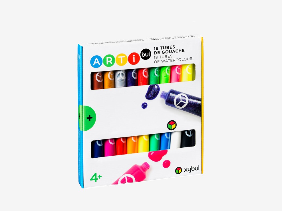 18 tubes de gouache à effets Oxybul 1