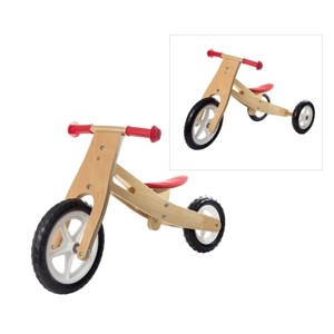 Tricycle 2 en 1 en bois 1