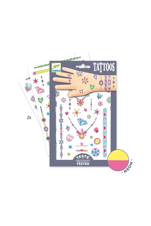 2 planches de tattoos Les bijoux de Jenni Djeco 1