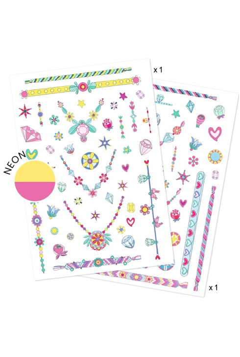 2 planches de tattoos Les bijoux de Jenni Djeco 2