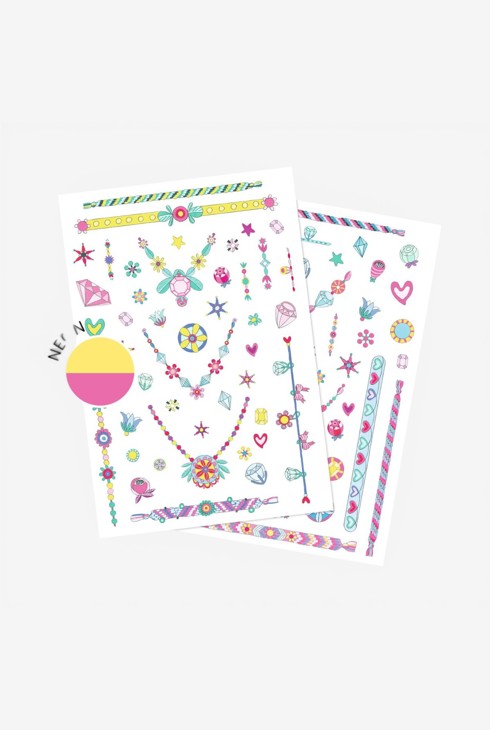 2 planches de tattoos Les bijoux de Jenni Djeco 2