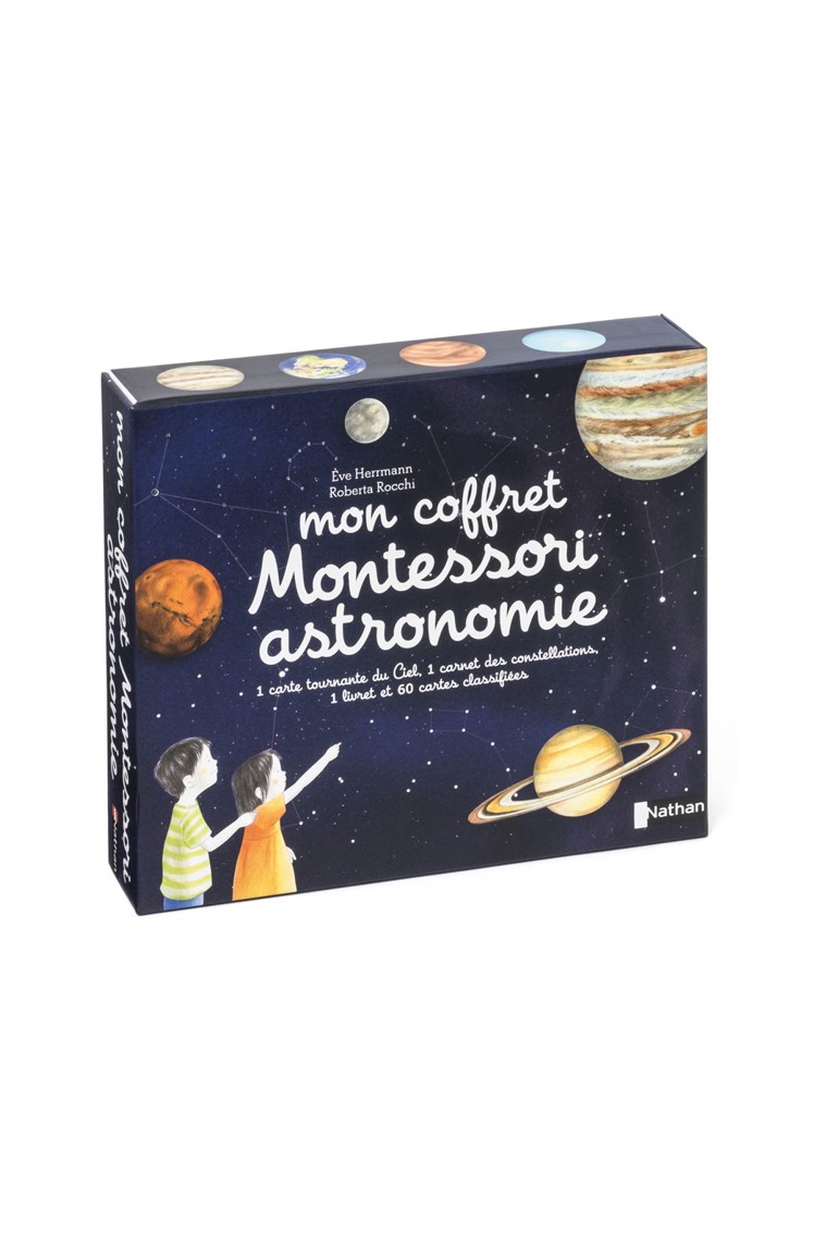 Livre Mon coffret Montessori astronomie - Nathan Jeunesse 1