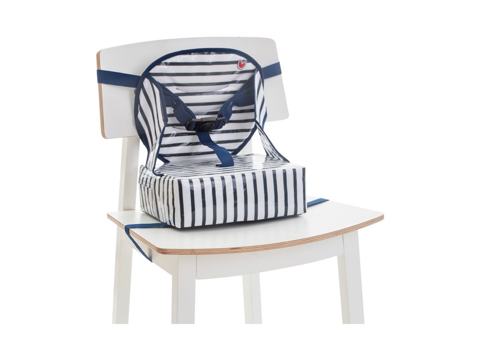 Rehausseur de chaise Easy Up rayé bleu Babytolove 1