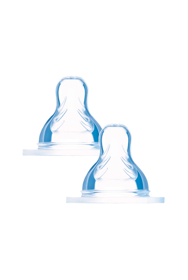 Lot de 2 tétines anatomiques débit rapide et liquide épais MAM 1