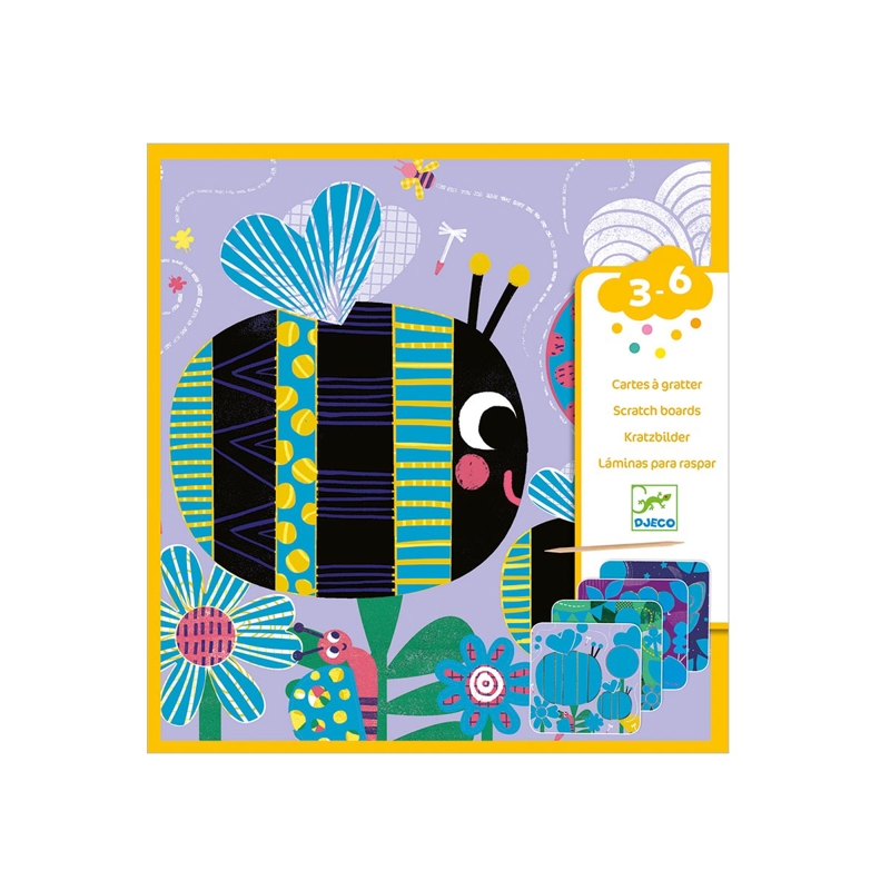 Djeco - Cartes à gratter Toutes petites bêtes
