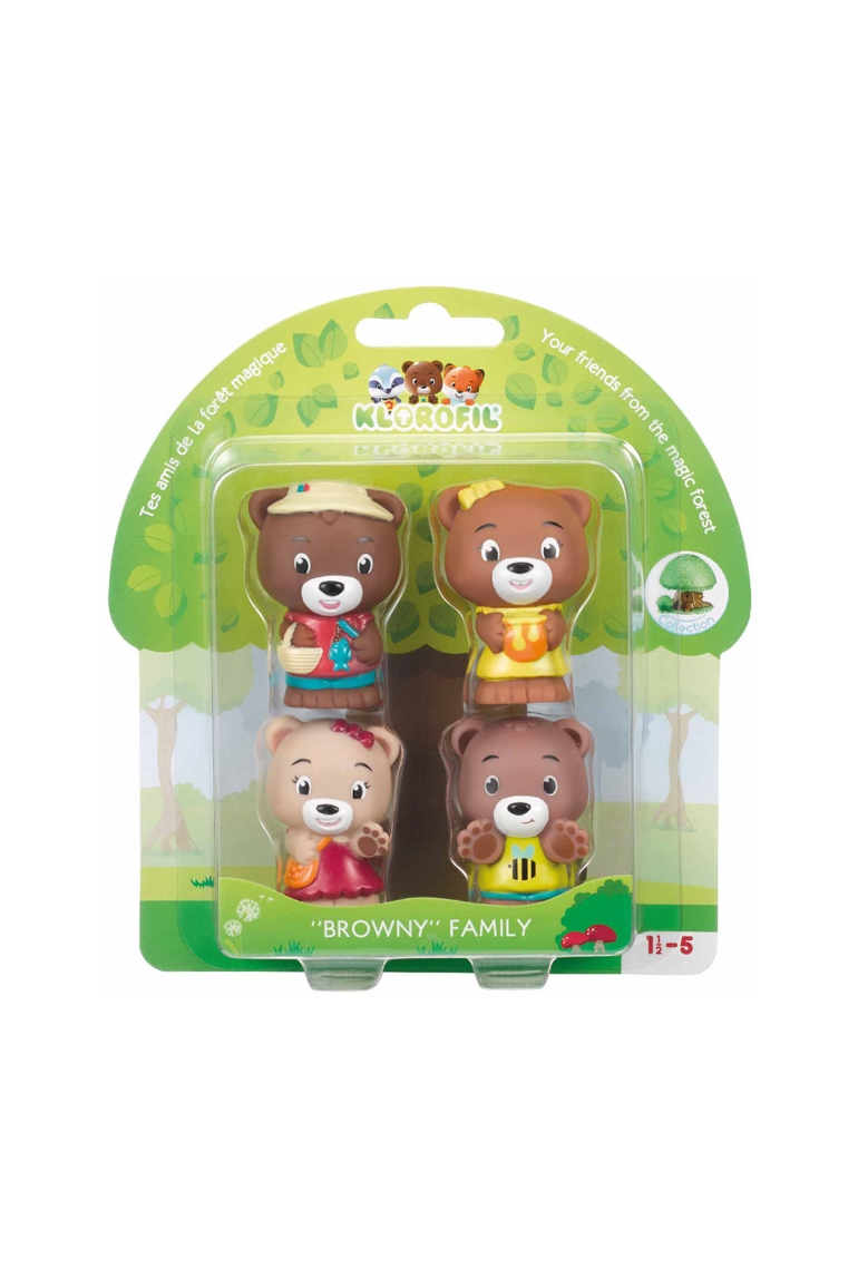 Lot de 4 personnages ours Browny Klorofil 1