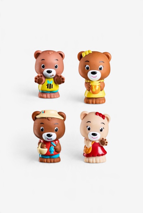 Lot de 4 personnages ours Browny Klorofil 1