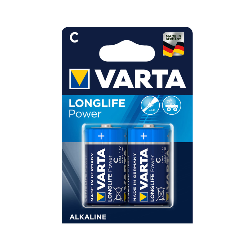 Varta - Blister 2 piles LR14/C LONGLIFE Power Varta