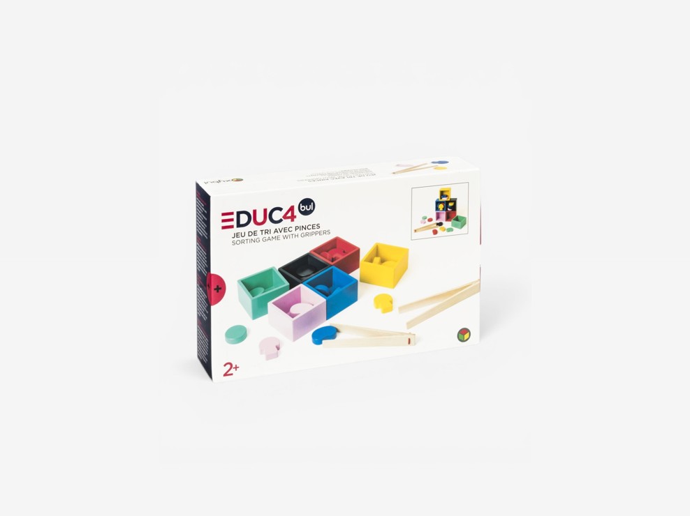 Jeu de tri en bois avec pinces Oxybul 1