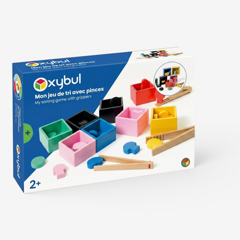 Jeu de tri en bois avec pinces Oxybul