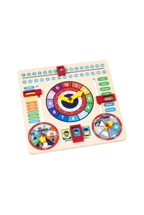 Horloge calendrier en bois Oxybul 1