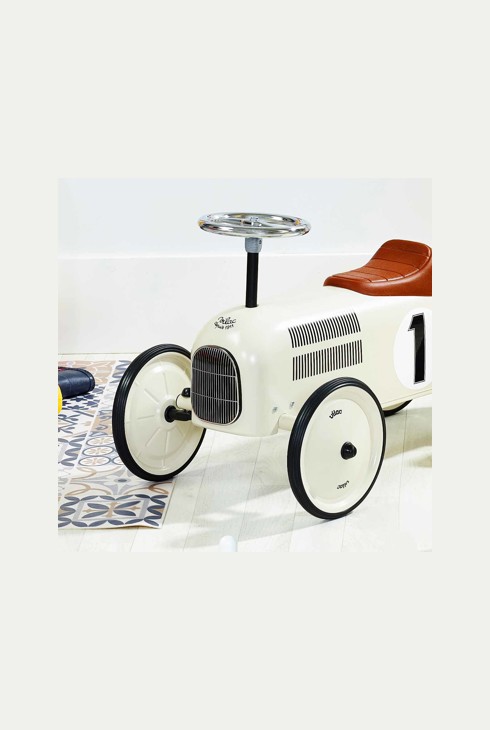 Porteur en métal vintage blanc crème Vilac