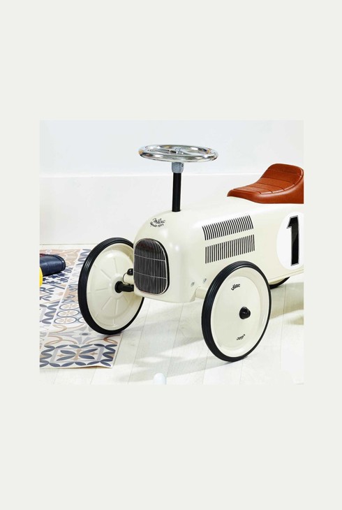 Porteur en métal vintage blanc crème Vilac 2