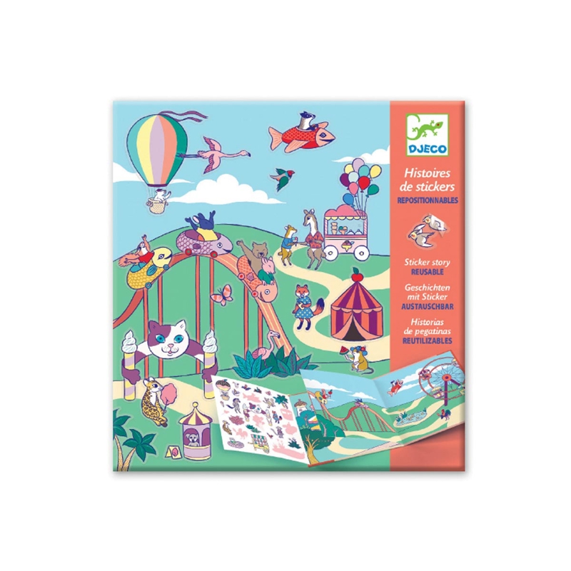 Djeco - Histoires de stickers repositionnables La fête foraine