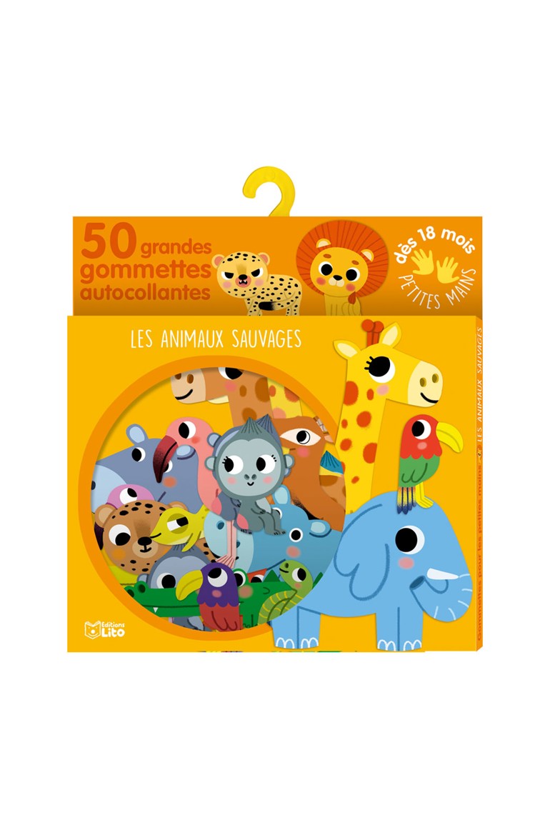 50 Gommettes pour les petites mains Animaux sauvages - Lito 1