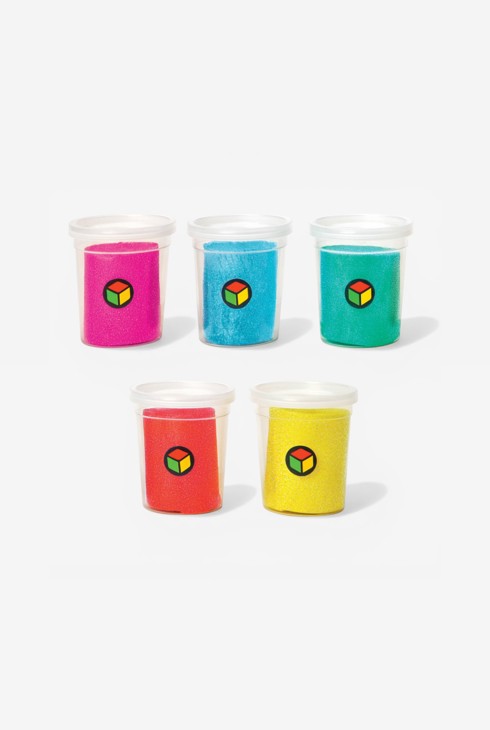 5 pots de pâte à modeler pailletée Oxybul