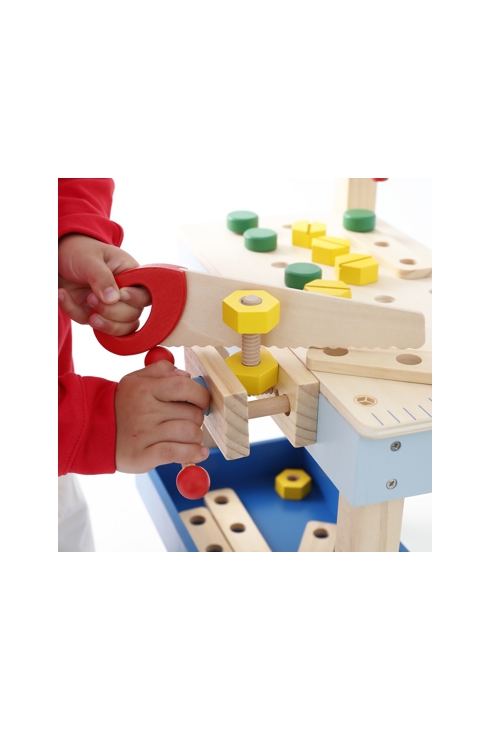 Établi de bricolage en bois avec ses outils Oxybul