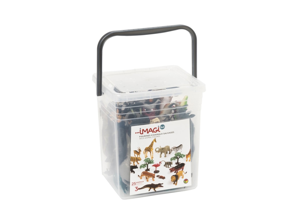 Grand baril de figurines d'animaux sauvages Oxybul 1