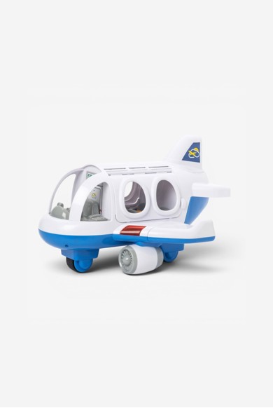 Avion Jouet Lumineux Avec Sons Et LED – Décollage, Roues Sensor Bump-and-Go, 3 Piles AA – Idée Cadeau 4-8 Ans