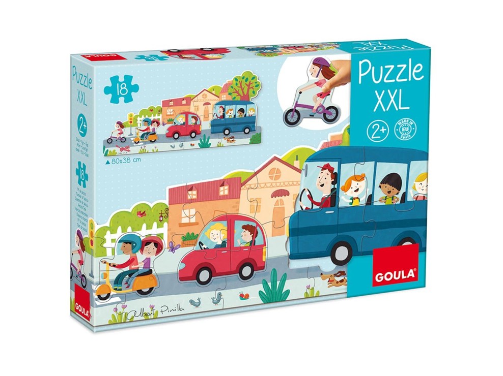 Puzzle XXL Véhicules 18 pièces Goula 1