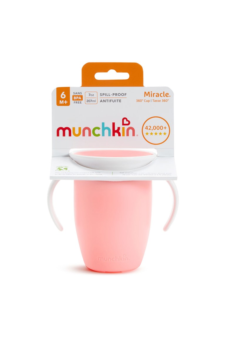 Tasse miracle 360° 6m et + rose Munchkin 1