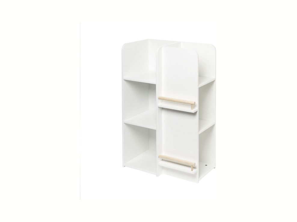 Bibliothèque multi-faces blanc et naturel Oxybul 2