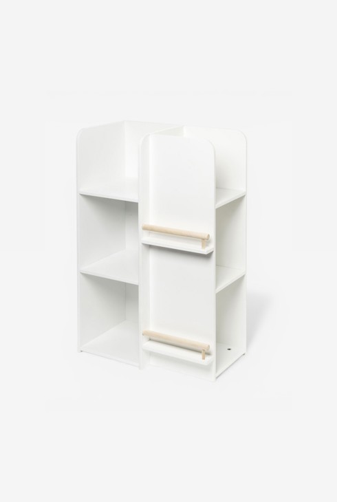 Bibliothèque multi-faces blanc et naturel Oxybul 2