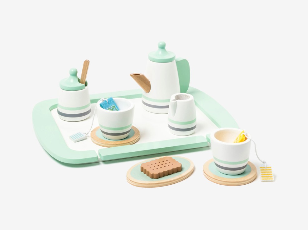 Drewniany zestaw do herbaty 1