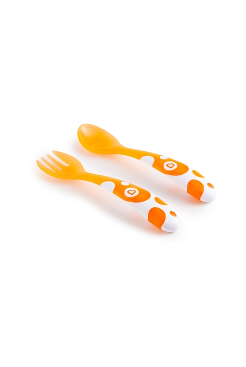 Lot de 6 cuillères et fourchettes plastiques 12m et + Munchkin