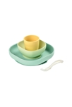 Coffret repas silicone 4 pièces jaune Beaba 1