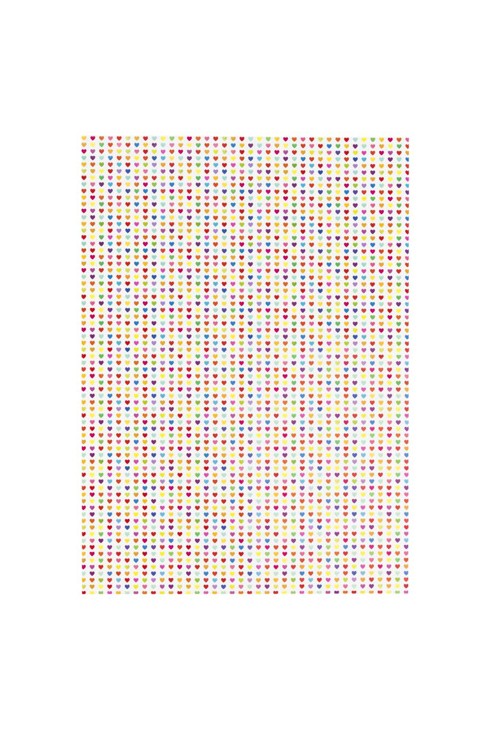 2 feuilles papier cadeau coeurs Oxybul 2